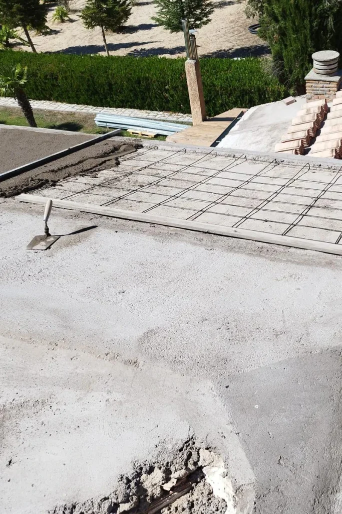 Base del tejado despuйs del desmontaje de la cubierta en Navalcarnero